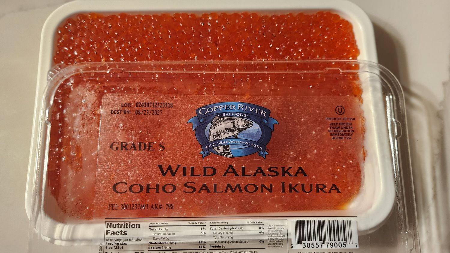 Caviar (red): COHO (kijytch) salmon caviar-500gr (LOW-SALT). KOSHER. 2025 CATCH. highest quality