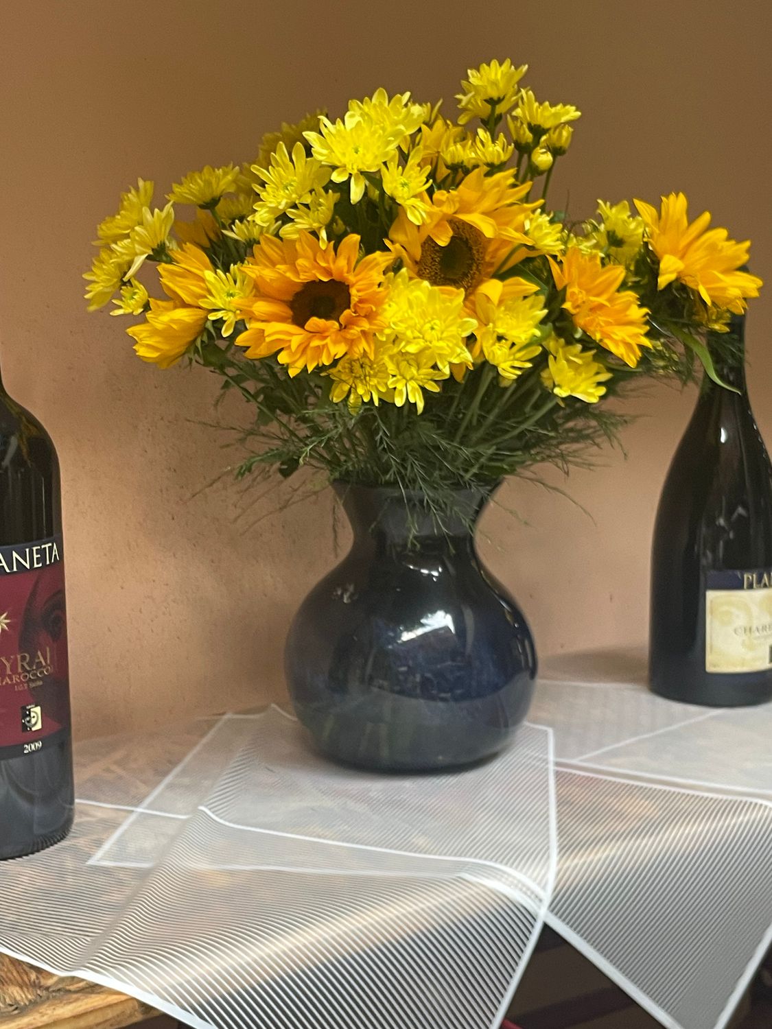 Sunflowers 'n Mums Inspired By Van Gogh