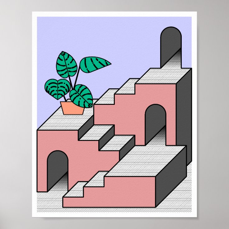 Mon-Stair-A-Case Print