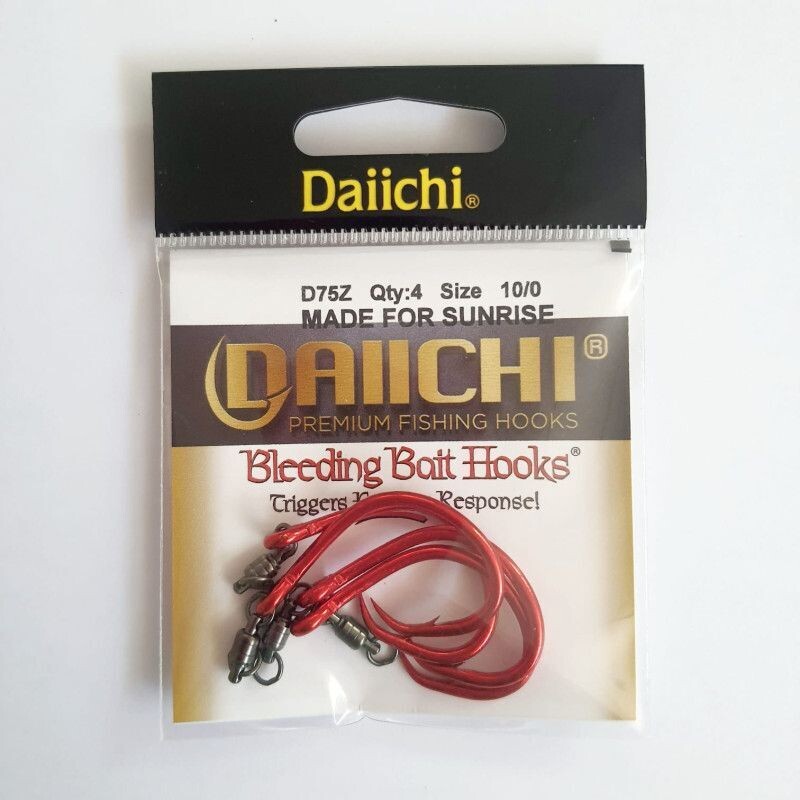 Anzuelo Daiichi D75Z 10/0 con giratorio