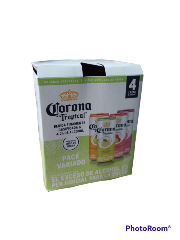 Four pack Corona tropical 255 ml