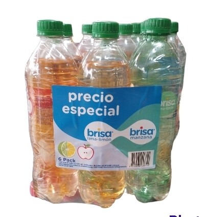 Six pack agua saborizada brisa manz/lim 600 ml