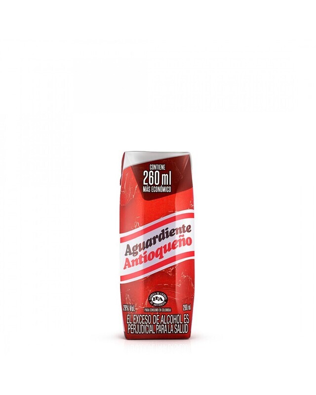 AGUARDIENTE ANTIOQUEÑO ROJO CUARTO 260 ML