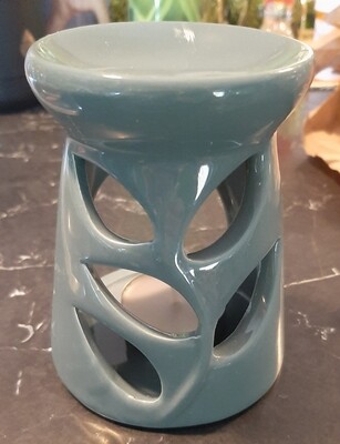Ceramic Tea Light Melter   LT Blue