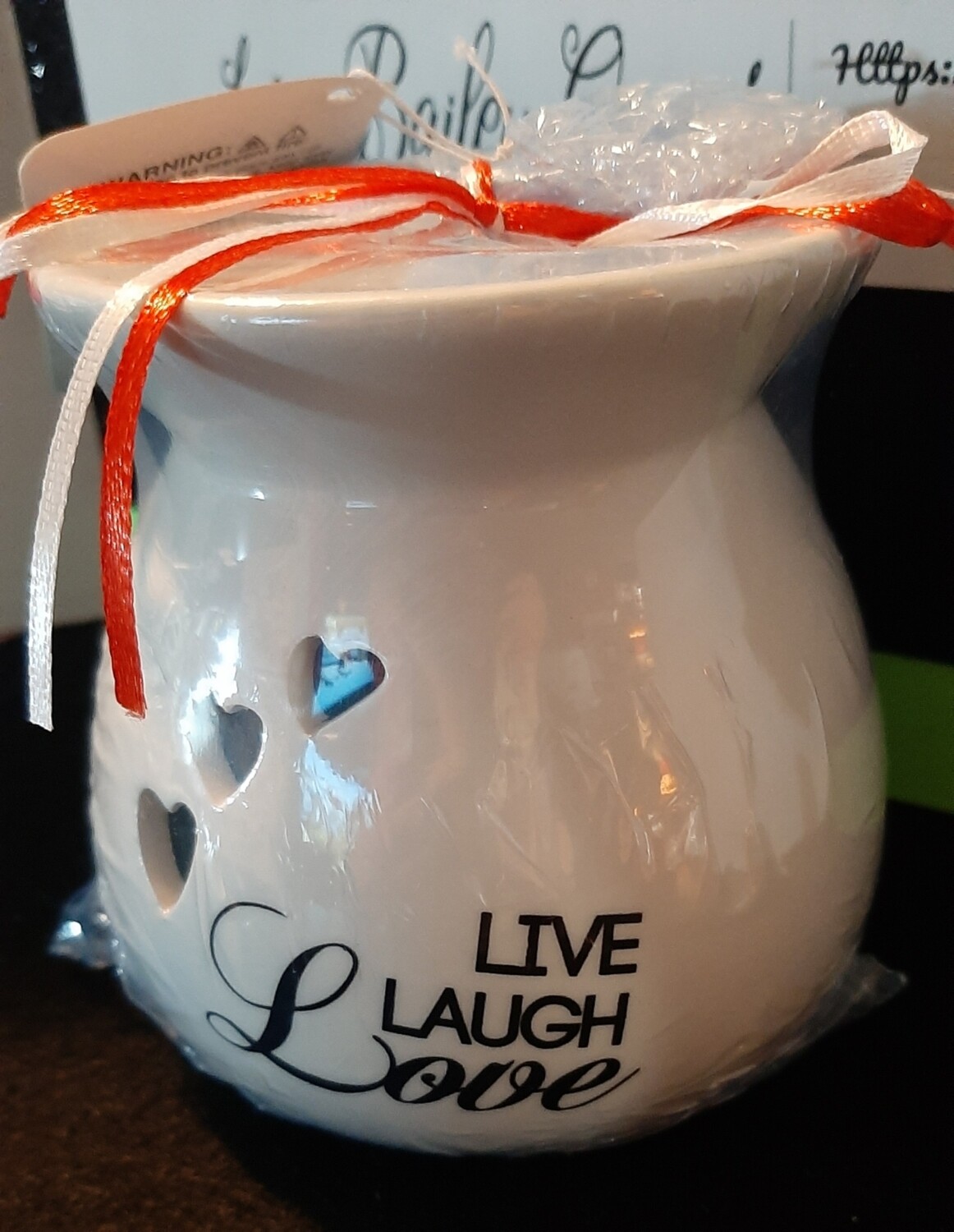 Ceramic Tea Light Melter.....Live,Laugh, Love