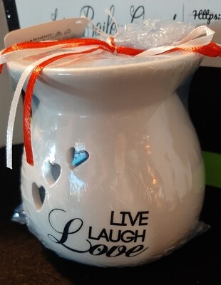 Ceramic Tea Light Melter.....Live,Laugh, Love