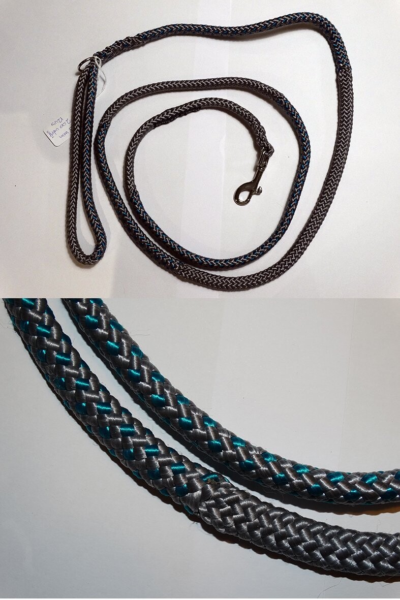 Gevlochten hondenriem 8 mm Ø 200 cm lengte
