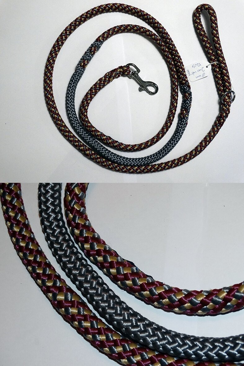 Gevlochten hondenriem 8 mm Ø 200 cm lengte
