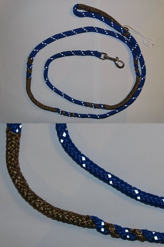 Gevlochten hondenriem 8 mm Ø 200 cm lengte (incl. reflectiestrip)