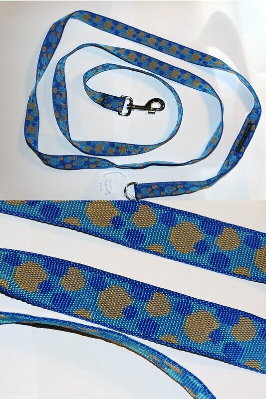 Platte hondenriem nylon 25 mm  250 cm lengte