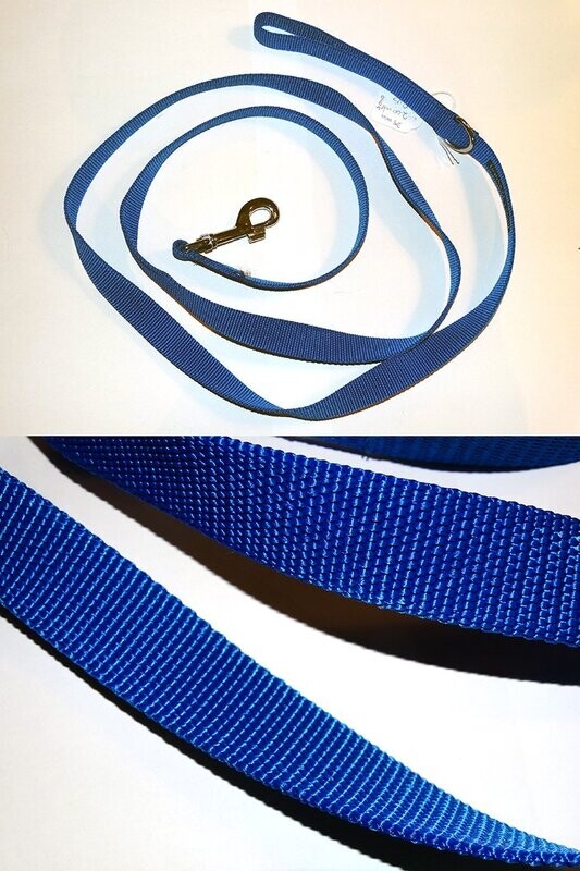 Platte hondenriem nylon 25 mm  200 cm lengte