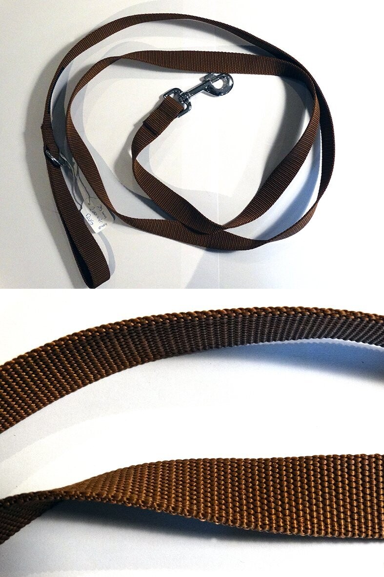 Platte hondenriem nylon 25 mm  200 cm lengte