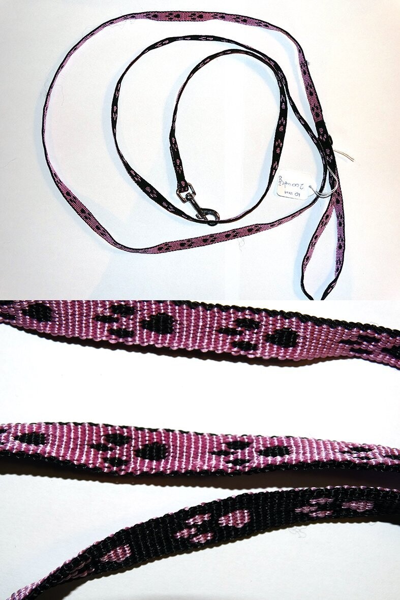 Platte hondenriem nylon 10 mm  200 cm lengte