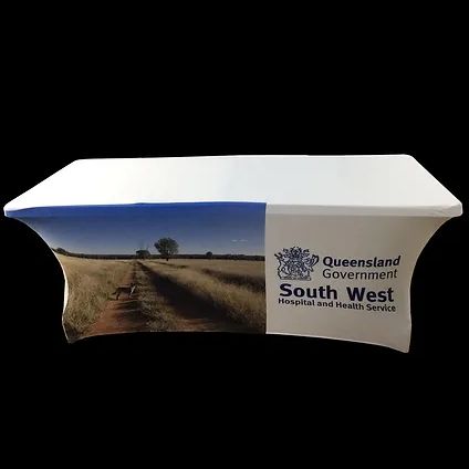 Printed Stretch Tablecloth 4, 6 &amp; 8ft.