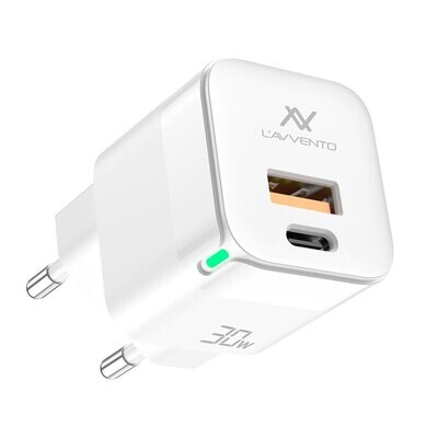 Fast Charger MP377 Mini Dual Port 30W - White