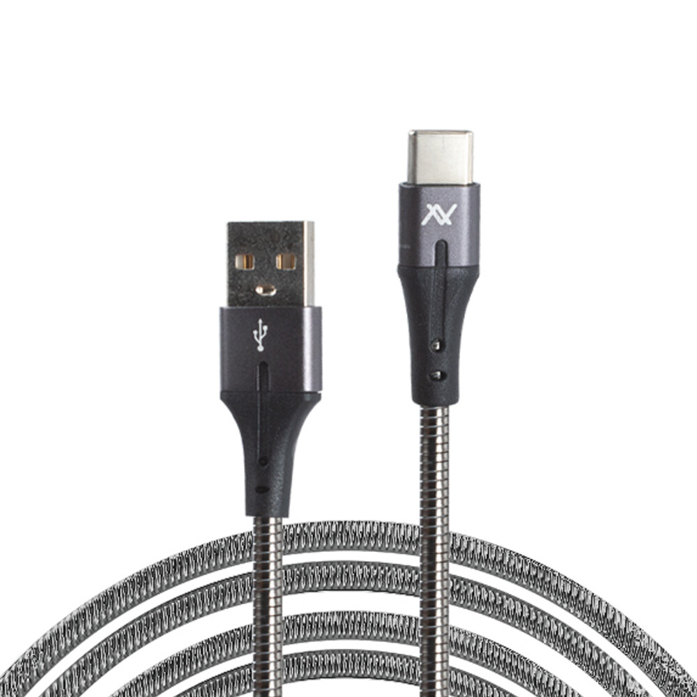 Cable MP034 Metal USB to Type C - Silver