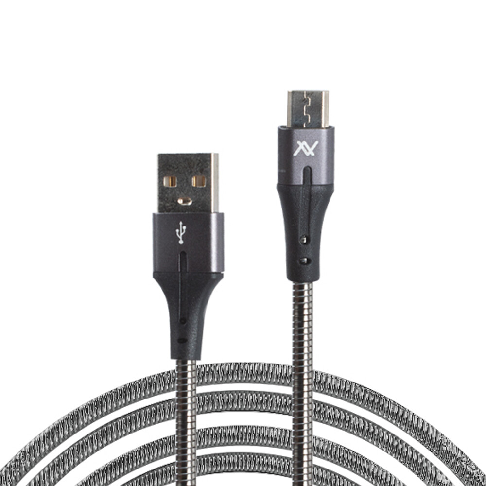 Cable MP035 Metal USB to Micro USB - Silver
