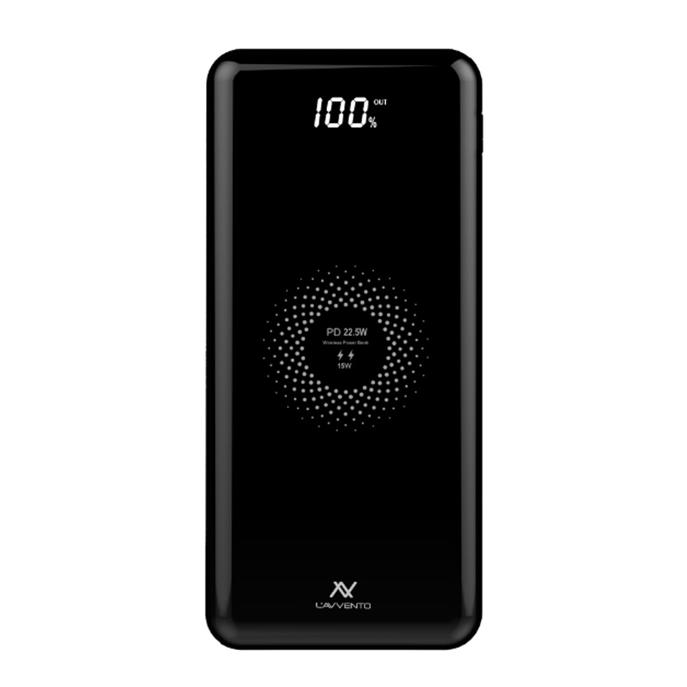 Power Bank MP125 10000mAh QI Wireless Fast Charger - Black