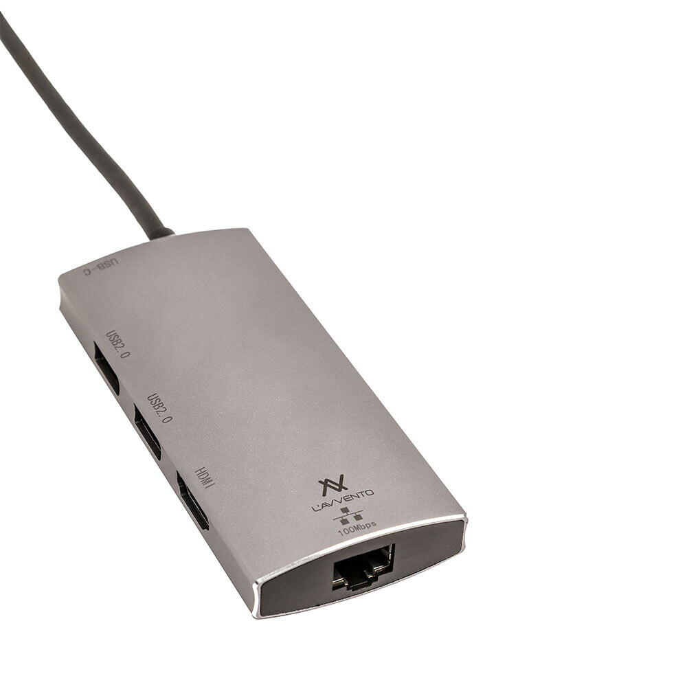Hub US016 Type-C 5in 1 - 2 USB 2.0 HDMI 4K RJ45 87W PD