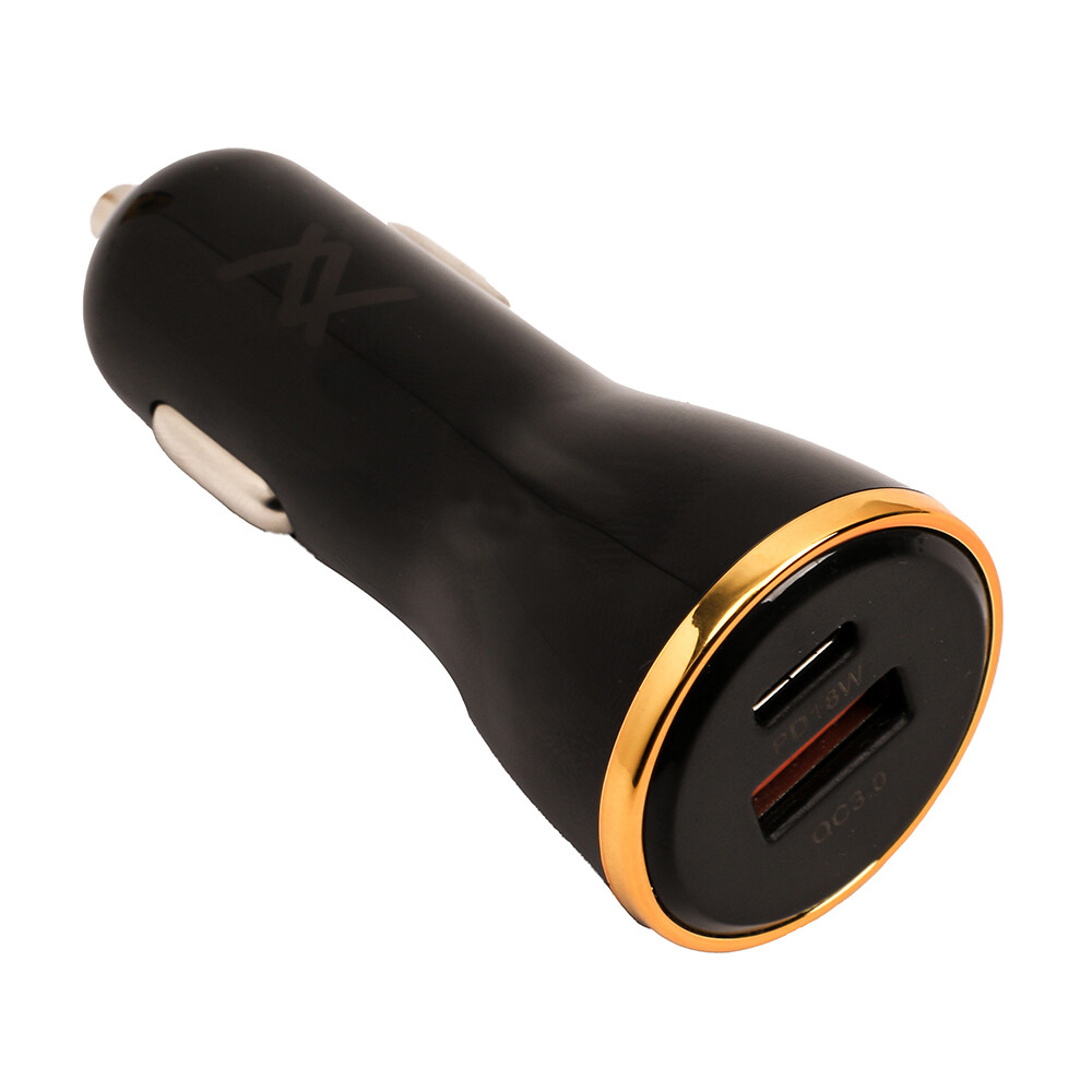 Car Charger MP318 QC3 PD with Type-C 18W - Black