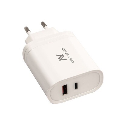 Home Charger 36W QC3/PD with Type-C Cable 60W - White