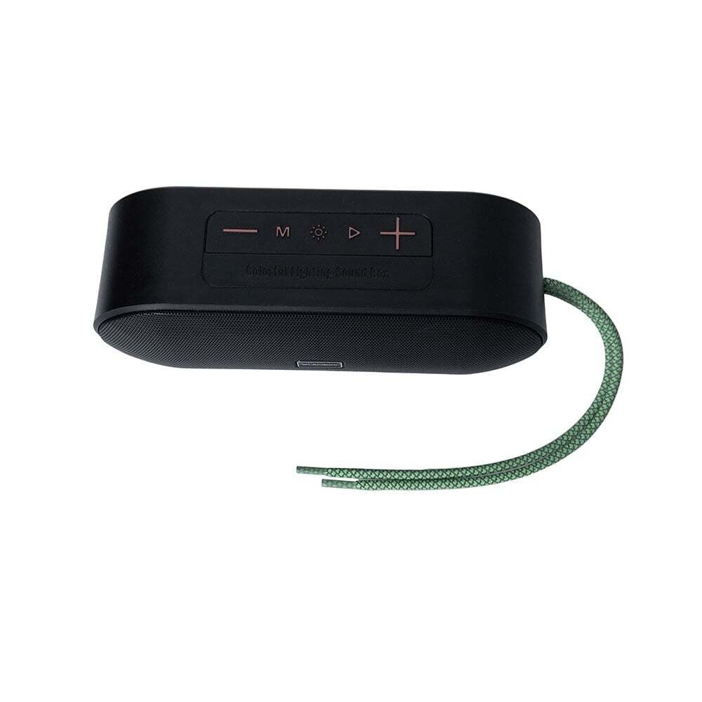 LED Speaker IPX6 SP315 5W*2 3000mAh USB TF AUX Rope Handle- Black