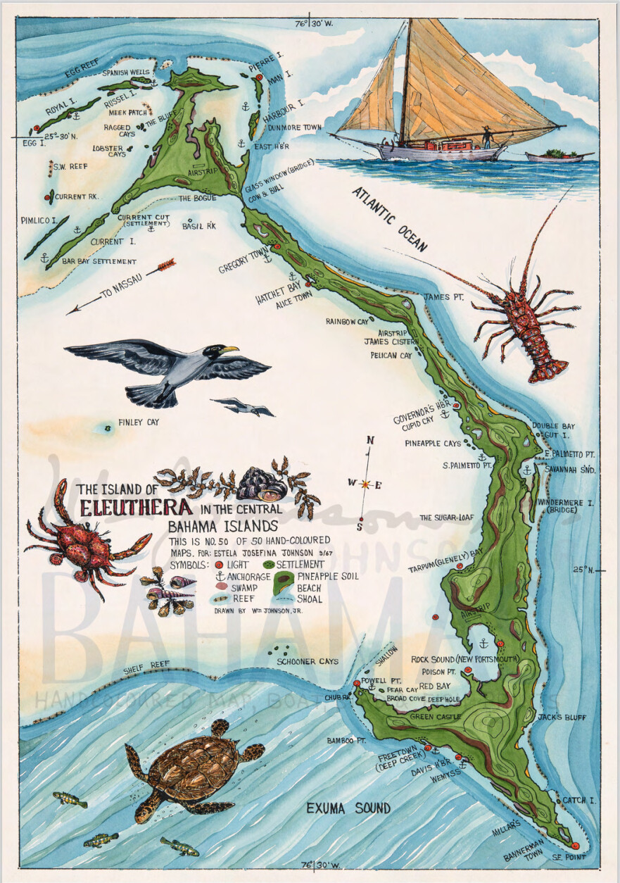 Island of Eleuthera Map