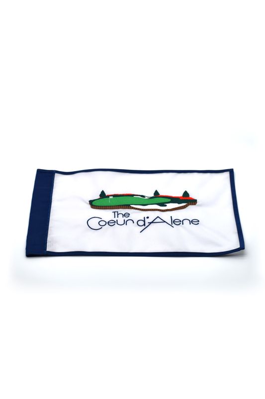 Floating Green Embroidered Pin Flag