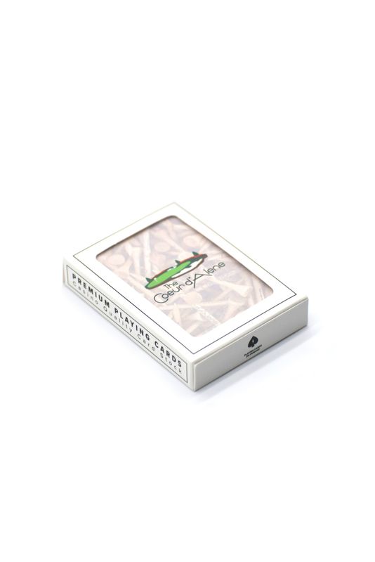Floating Green Playing Cards