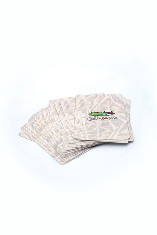 Floating Green Playing Cards