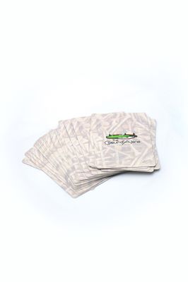 Floating Green Playing Cards