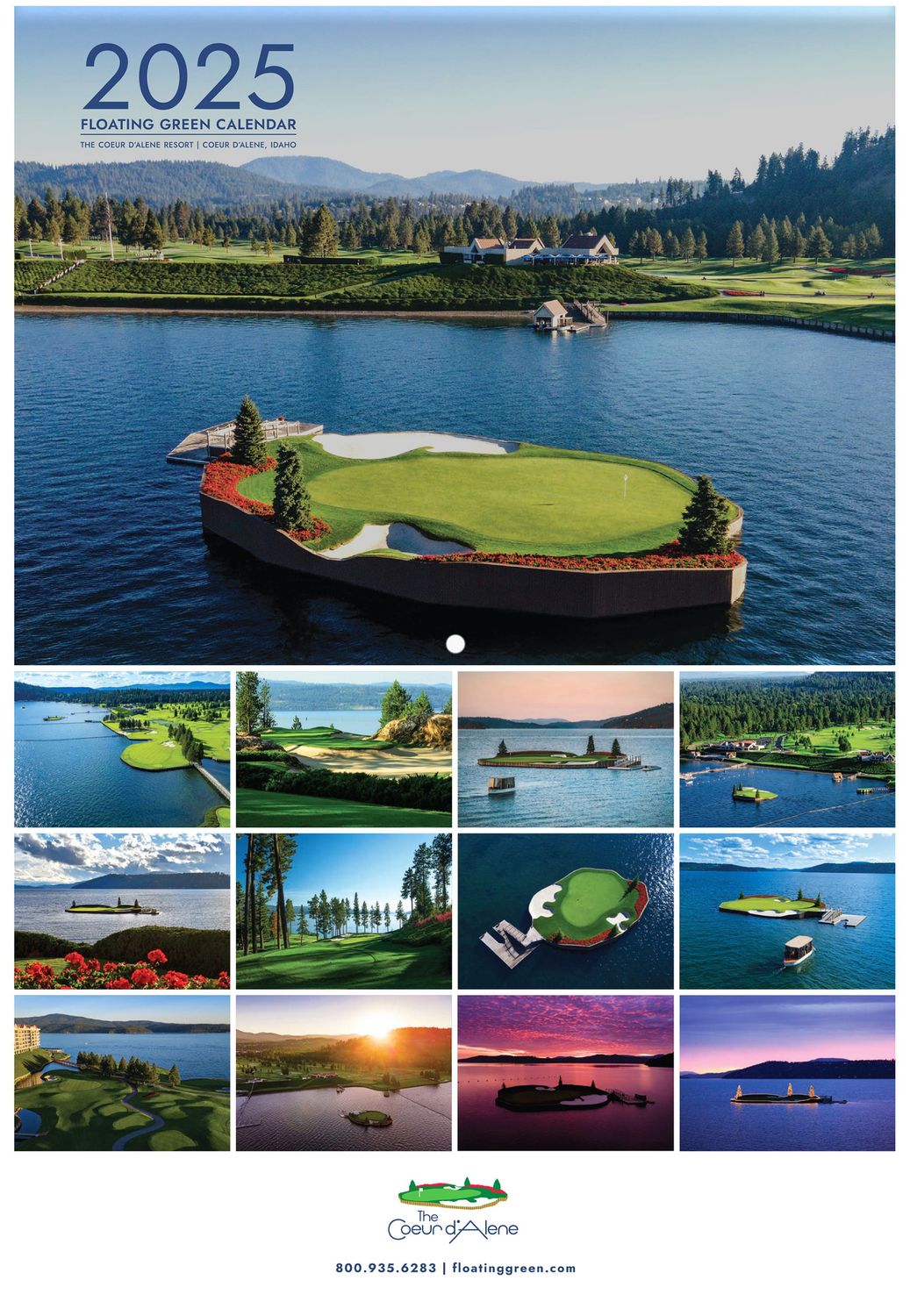 2025 Coeur d&#39;Alene Resort Golf Course Calendar