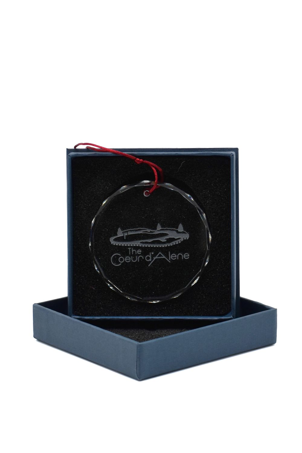Sterling Faceted Glass Ornament w/ FG