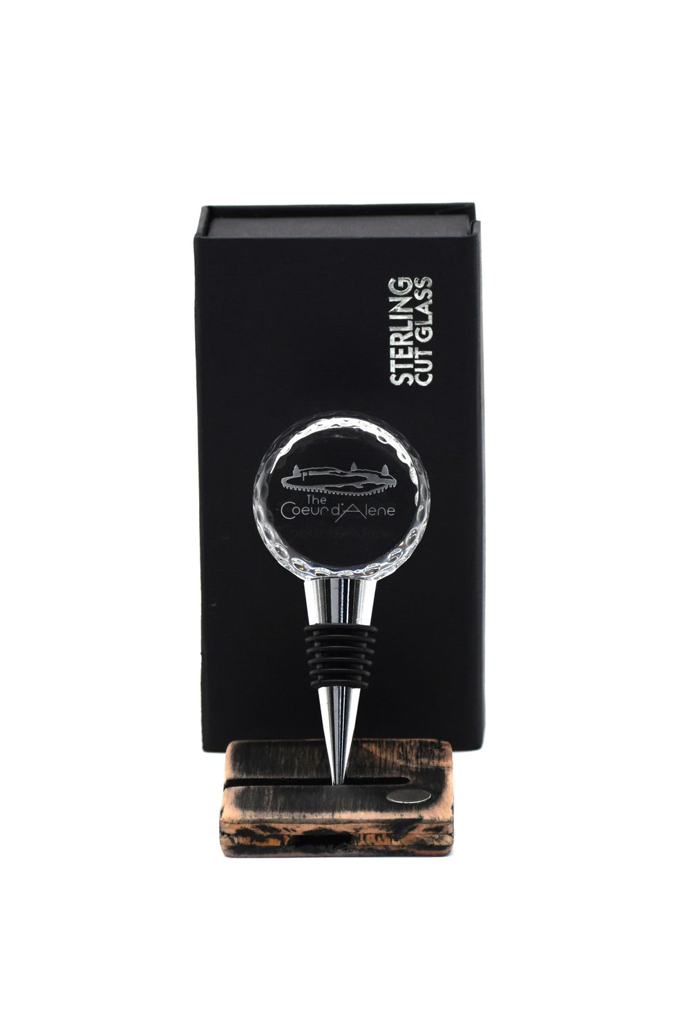 Sterling Golf Ball Wine Stopper