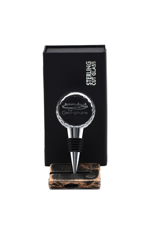 Sterling Golf Ball Wine Stopper