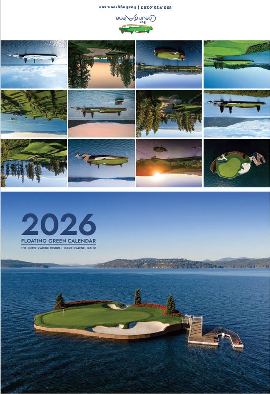 2026 Coeur d'Alene Resort Golf Course Calendar