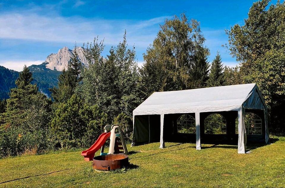 Partyzelt 4 x 6 Meter grau