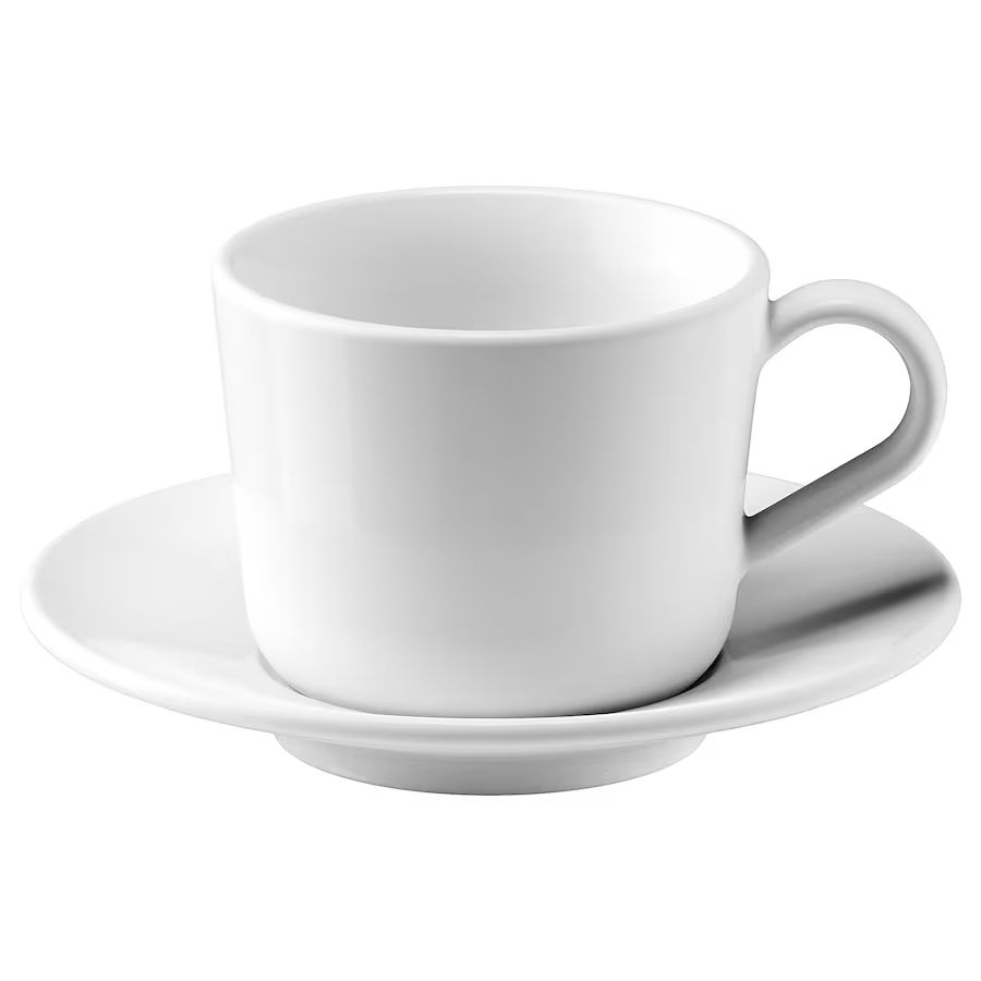 Tasse mit Untertasse + Löffel - 130 ml