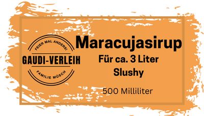 Slush Eis Sirup Maracuja/Orange für 3 Liter Fertiggetränk