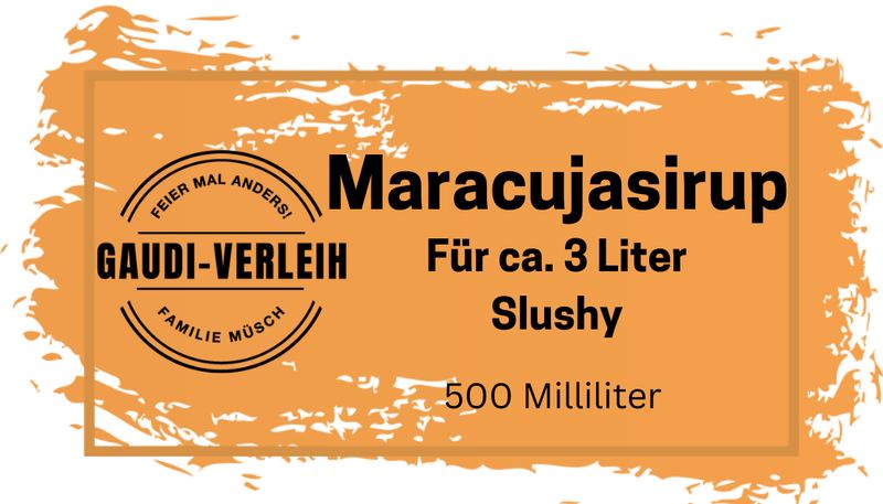 Slush Eis Sirup Maracuja/Orange für 3 Liter Fertiggetränk
