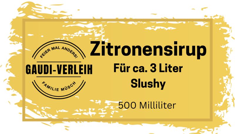 Slush Eis Sirup Zitrone für 3 Liter Fertiggetränk