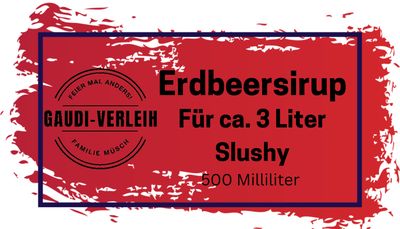 Slush Eis Sirup Erdbeere für 3 Liter Fertiggetränk