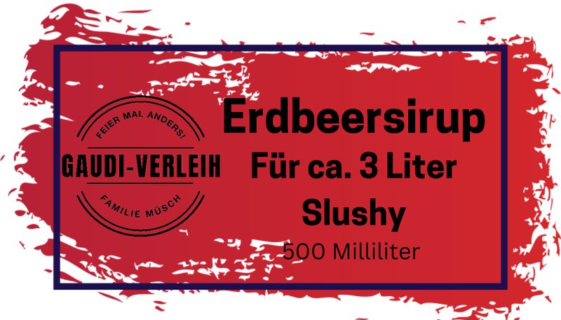 Slush Eis Sirup Erdbeere für 3 Liter Fertiggetränk
