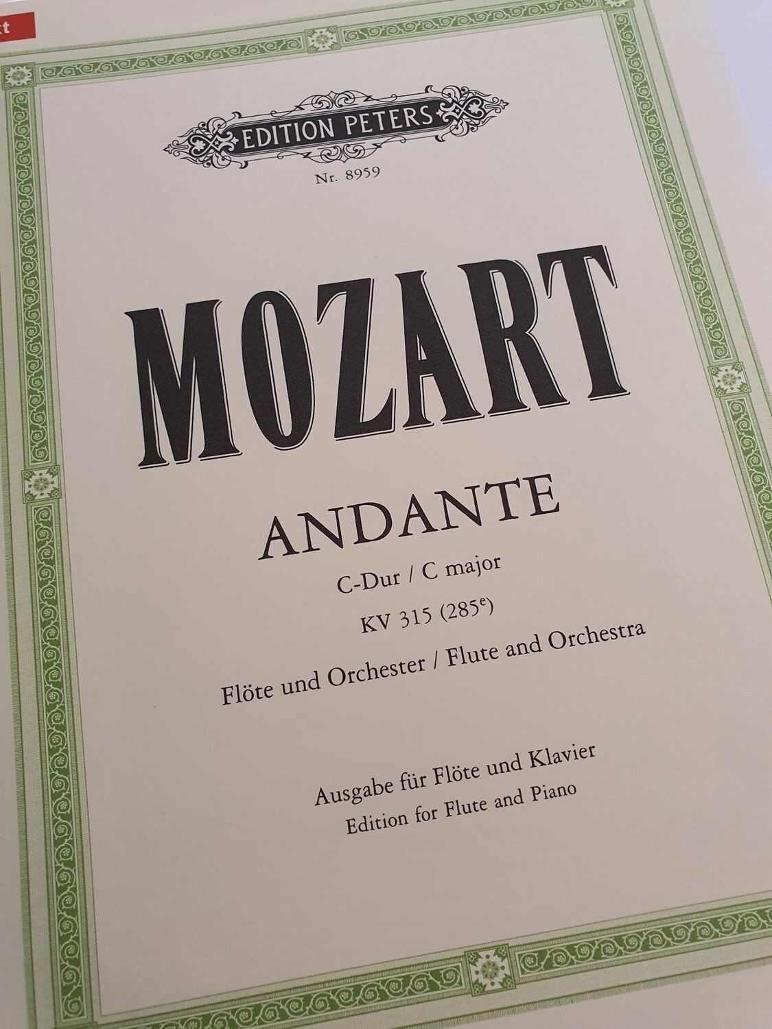W.A. Mozart - Andante C-Dur KV 315 (Klavierauszug)