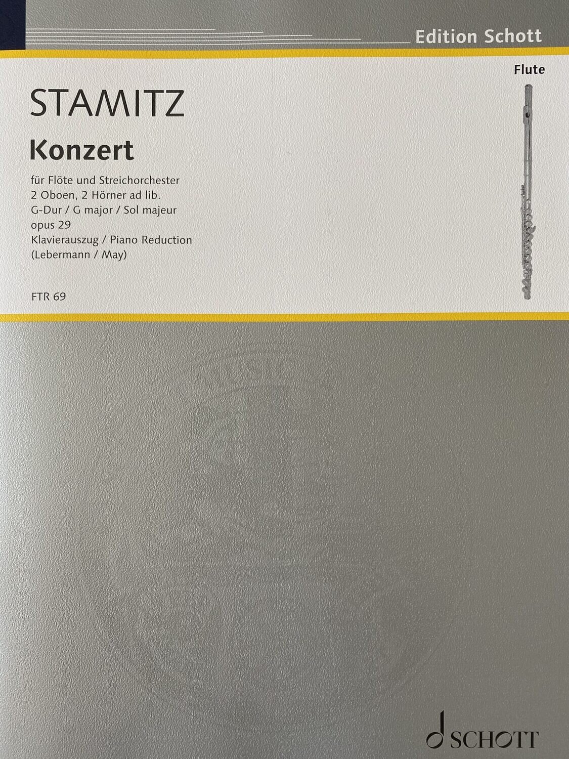 C. Stamitz - Konzert für Flöte und Streichorchester (Klavierauszug) G-Dur op. 29