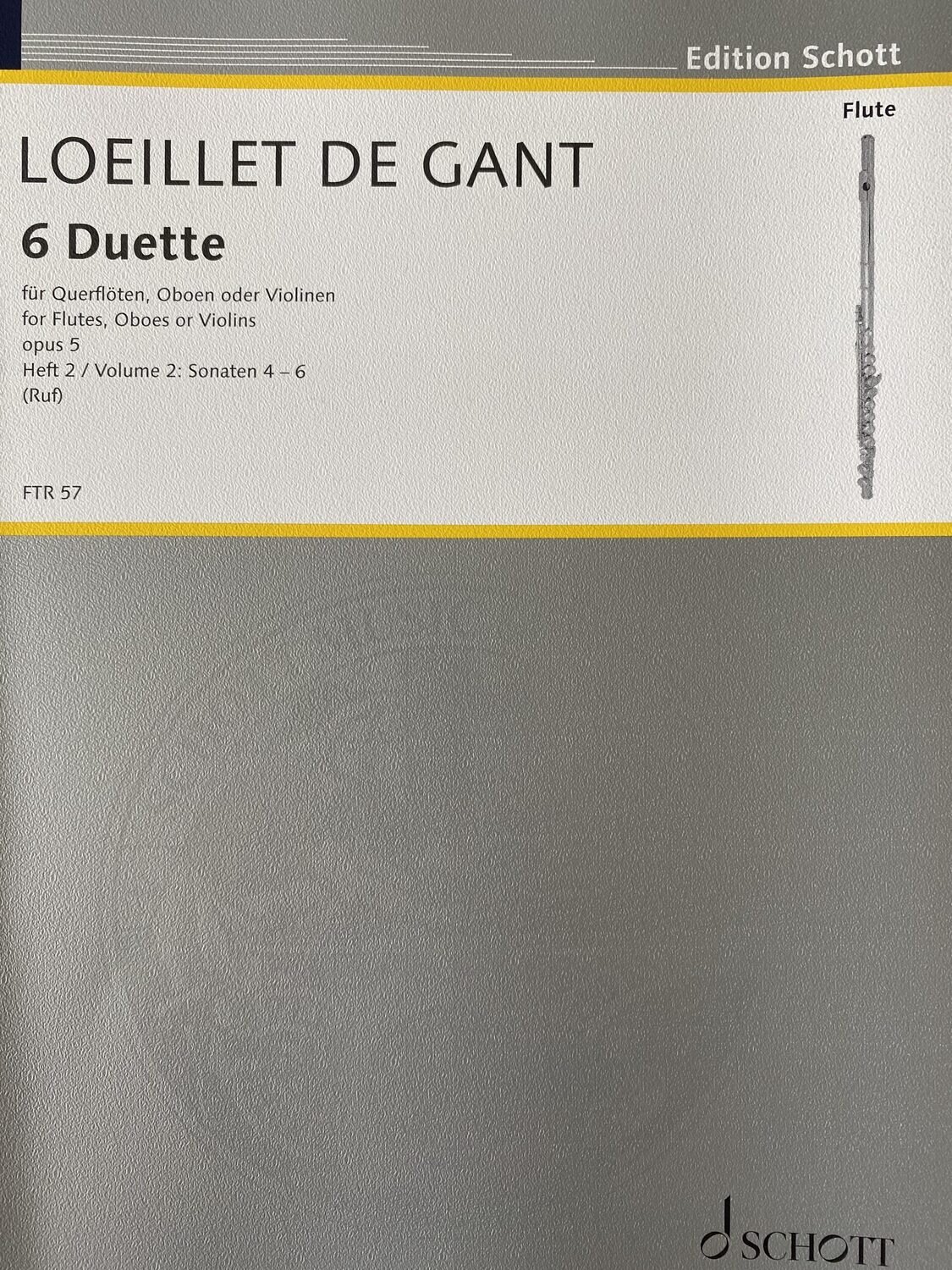 Loeillet de Gant - 6 Duette opus 5 - Heft 2