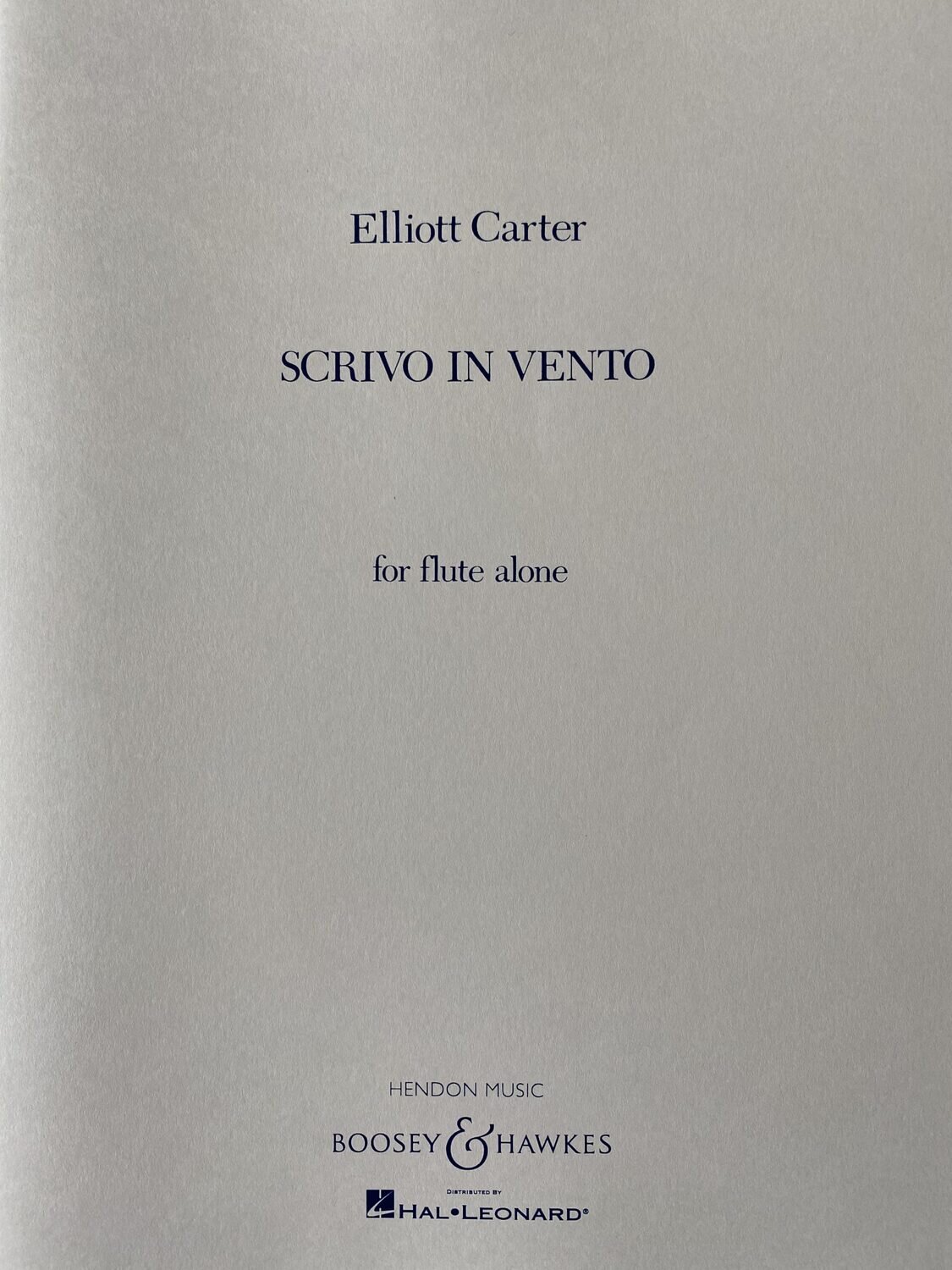 Elliott Carter - Scrivo in vento