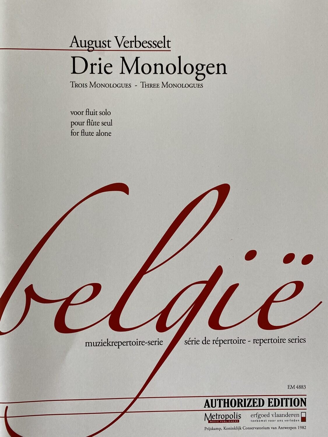 August Verbesselt - Drie Monologen
