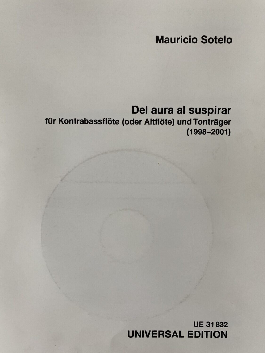 Mauricio Sotelo - Del aura al suspirar