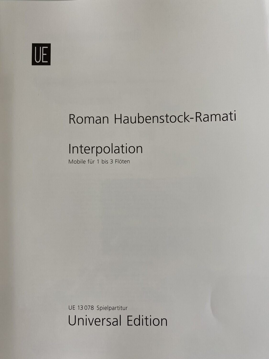 Roman Haubenstock-Ramati - Interpolation